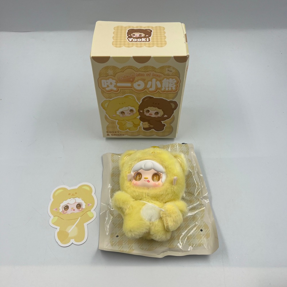 YOOKI Take a Bite of Bear Popsicle Yellow Plush Pendant Blind Box Figure Charm